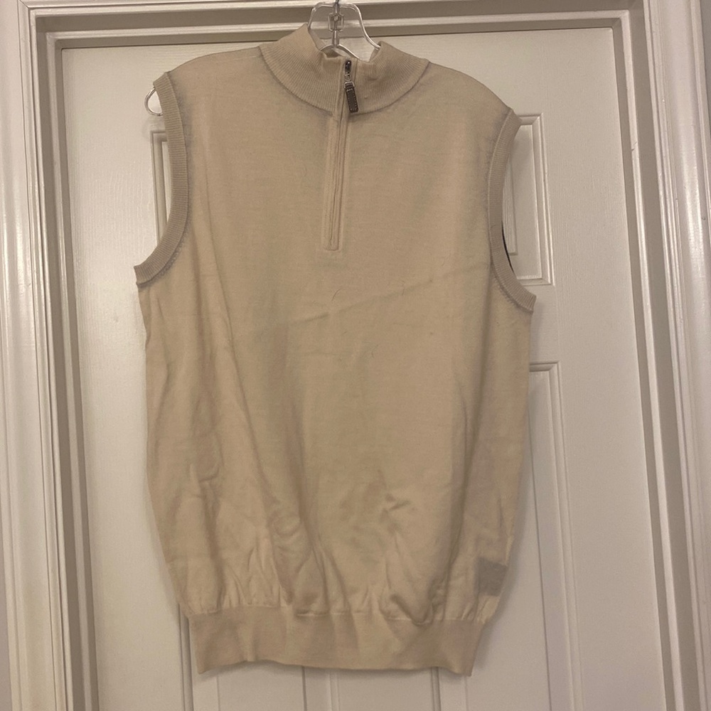 Men’s G Mac by Kartel Knit Golf Vest, Pullover Quarter Zip. Size M.